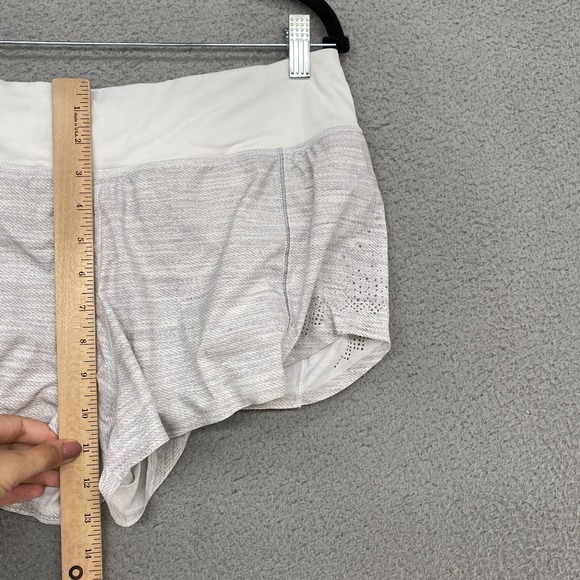 Lululemon Shorts Womens 10 Light As Air Running Lined Gray Laser Cut Lightweight - Picture 7 of 13